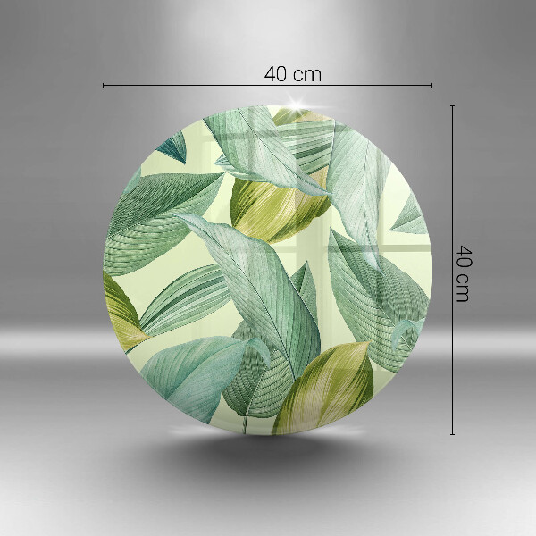 De vidrio templado Hojas tropicales verdes