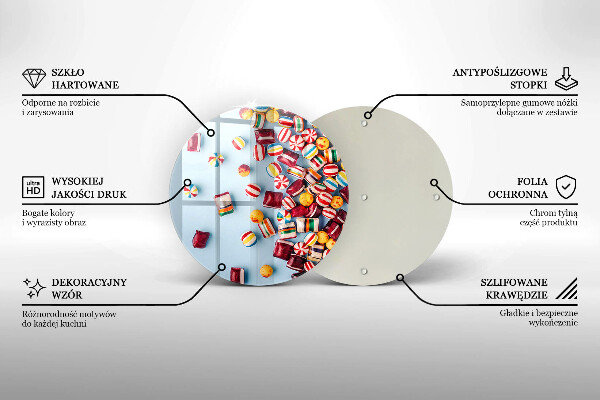 De vidrio templado Caramelos de colores