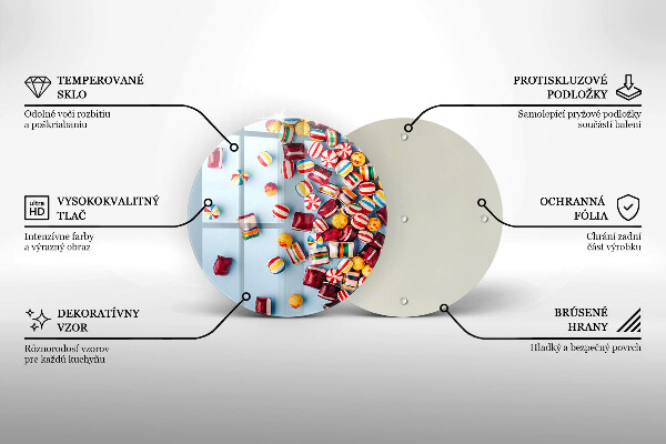 De vidrio templado Caramelos de colores