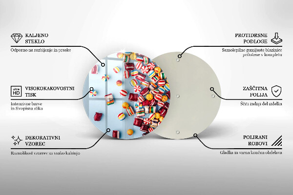 De vidrio templado Caramelos de colores