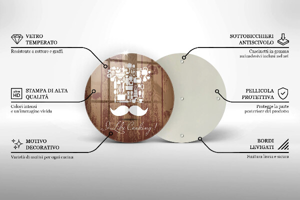 De vidrio templado I like cooking