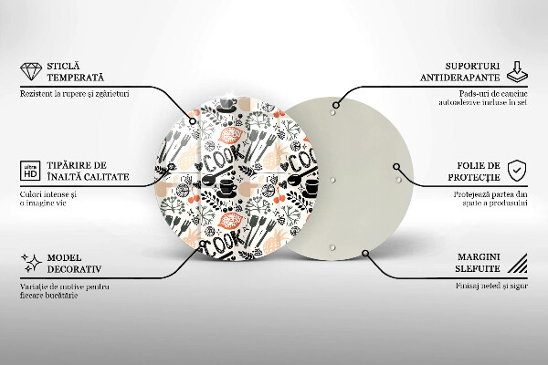 De vidrio templado Motivo de cocina de dibujos animados