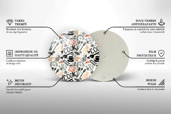 De vidrio templado Motivo de cocina de dibujos animados