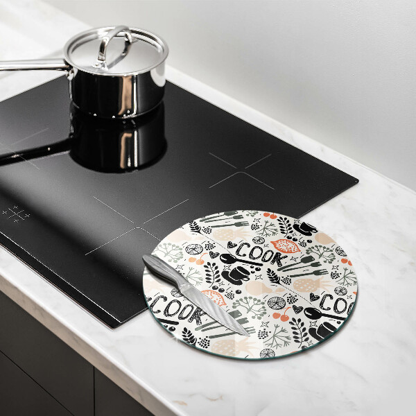 De vidrio templado Motivo de cocina de dibujos animados