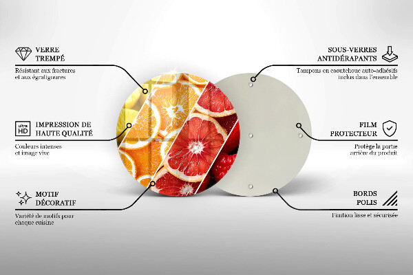 De vidrio templado Frutas coloridas