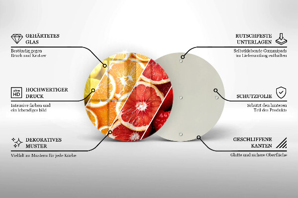 De vidrio templado Frutas coloridas