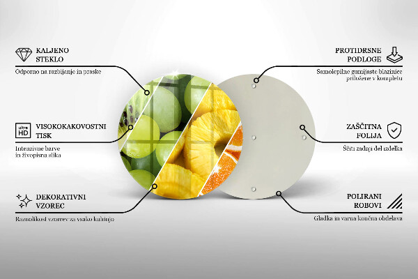De vidrio templado Frutas coloridas