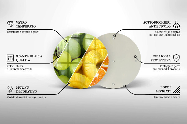 De vidrio templado Frutas coloridas