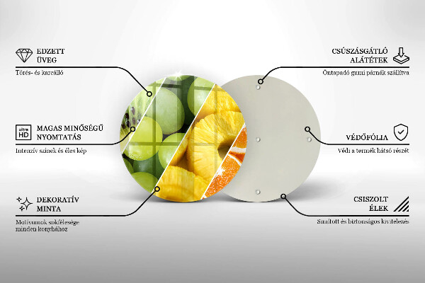 De vidrio templado Frutas coloridas