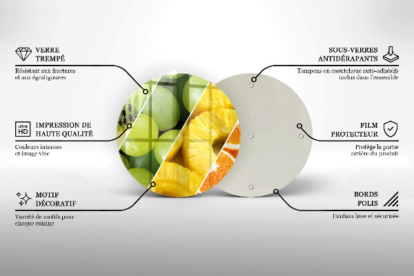 De vidrio templado Frutas coloridas