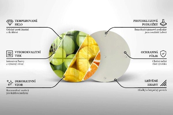 De vidrio templado Frutas coloridas