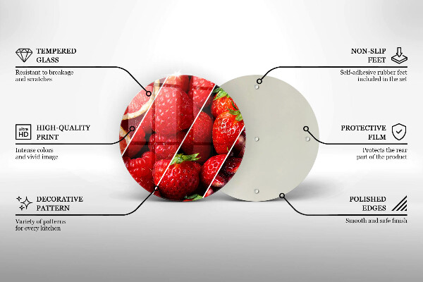 De vidrio templado Frutas coloridas