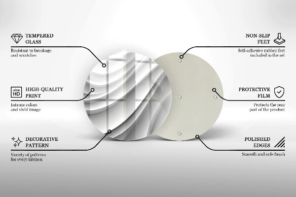 De vidrio templado Líneas geométricas