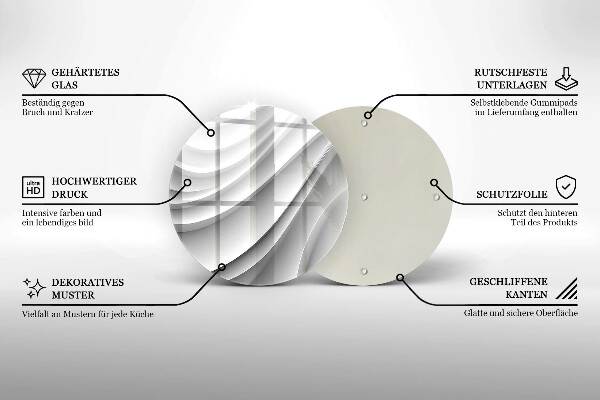 De vidrio templado Líneas geométricas