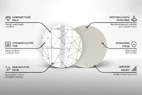 De vidrio templado Triángulos blancos