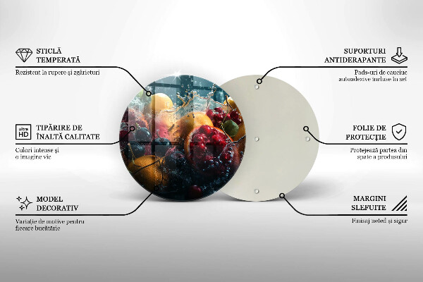 De vidrio templado Frutas en agua