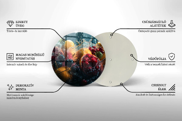 De vidrio templado Frutas en agua