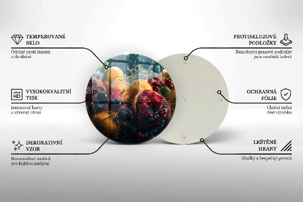 De vidrio templado Frutas en agua