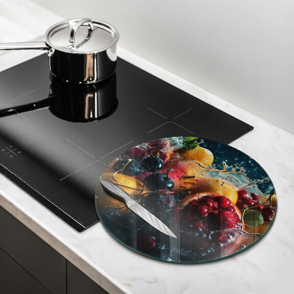 De vidrio templado Frutas en agua