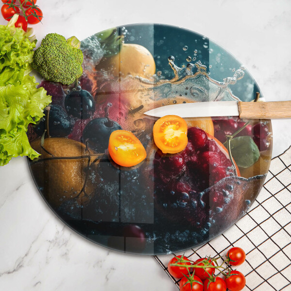 De vidrio templado Frutas en agua