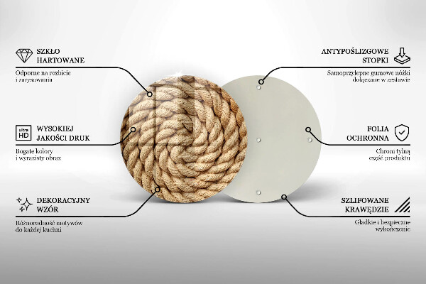 De vidrio templado Cuerda gruesa