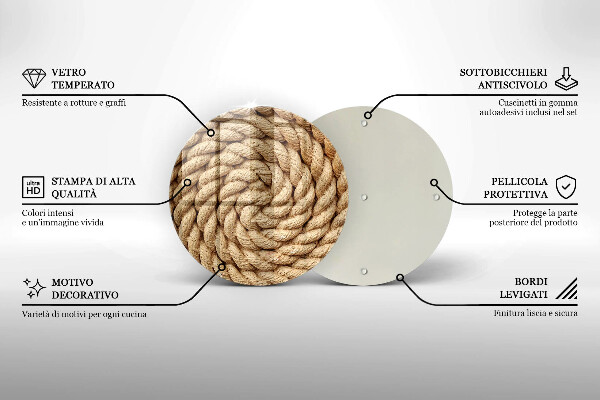 De vidrio templado Cuerda gruesa