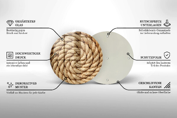 De vidrio templado Cuerda gruesa