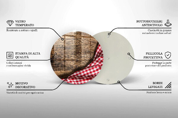 De vidrio templado Mesa de madera