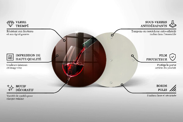 De vidrio templado Una copa de vino