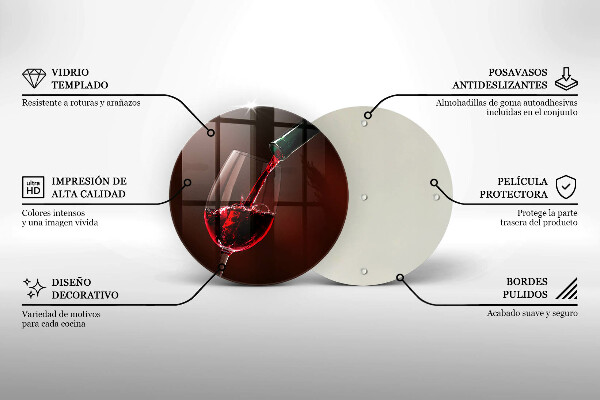 De vidrio templado Una copa de vino