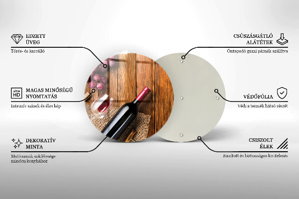 De vidrio templado Una botella de vino tinto