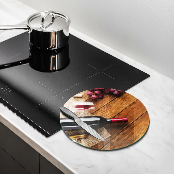 De vidrio templado Una botella de vino tinto