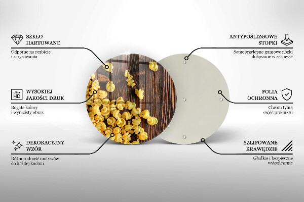 De vidrio templado Pasta en la mesa