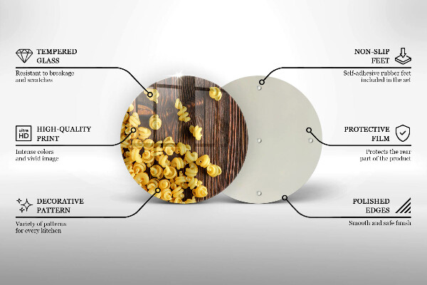 De vidrio templado Pasta en la mesa