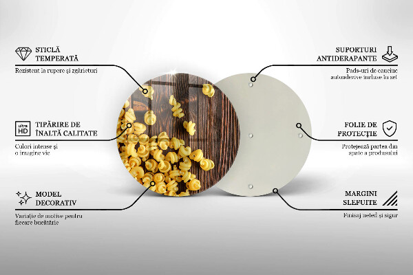 De vidrio templado Pasta en la mesa