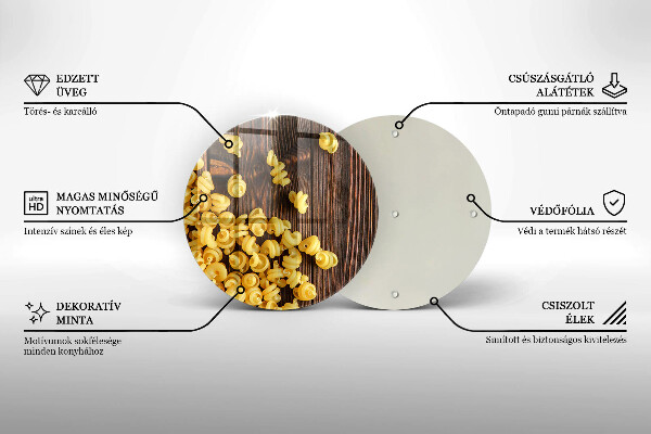 De vidrio templado Pasta en la mesa