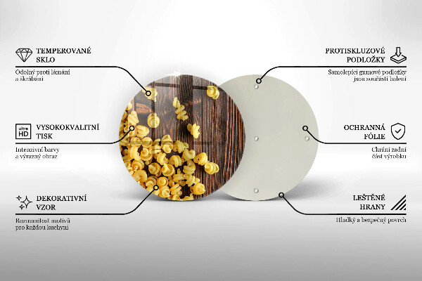 De vidrio templado Pasta en la mesa