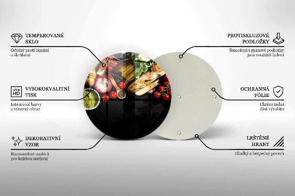 De vidrio templado Ingredientes y especias italianas