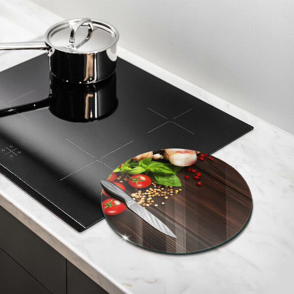 De vidrio templado Verduras en la mesa