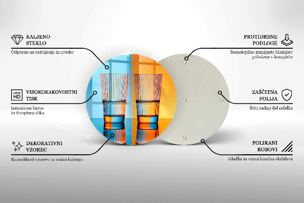 De vidrio templado Dos vasos de agua