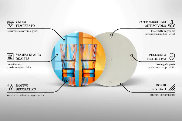 De vidrio templado Dos vasos de agua