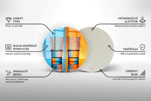 De vidrio templado Dos vasos de agua