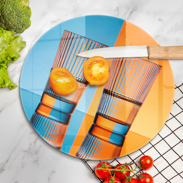 De vidrio templado Dos vasos de agua