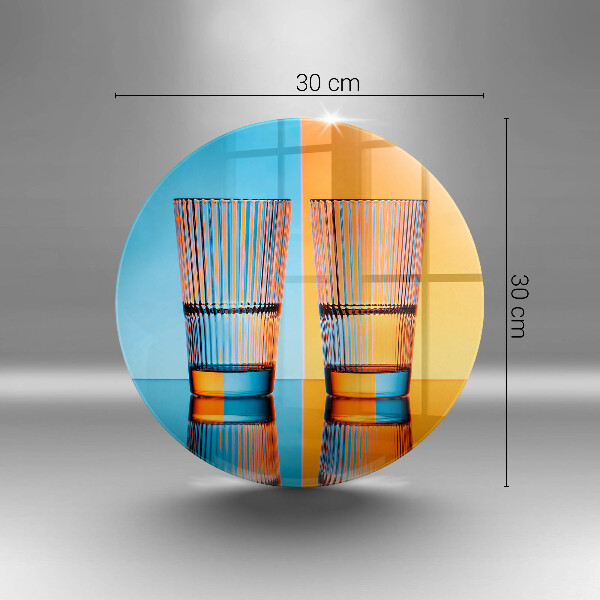 De vidrio templado Dos vasos de agua