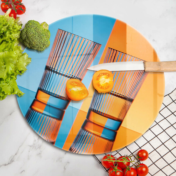 De vidrio templado Dos vasos de agua