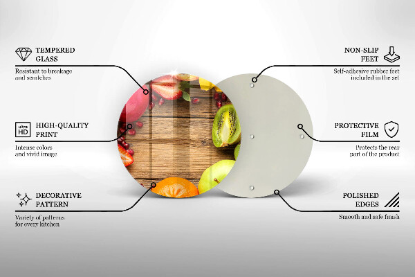 De vidrio templado Fruta fresca
