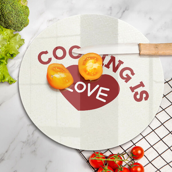 De vidrio templado Cooking is love