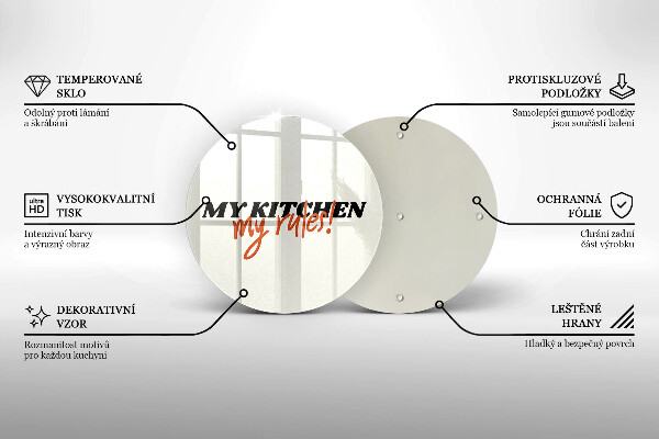 De vidrio templado My kitchen my rules