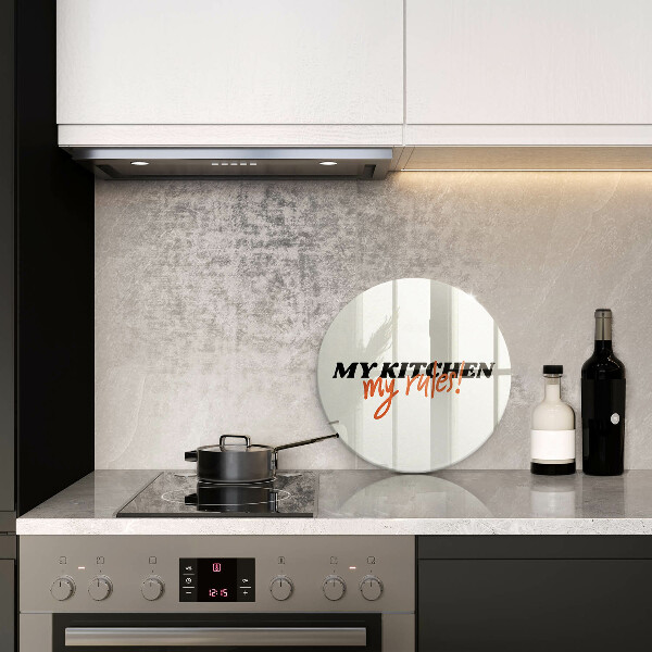 De vidrio templado My kitchen my rules