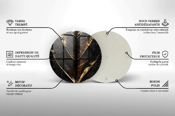 De vidrio templado Hoja de oro